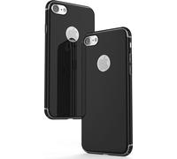 iPhone 7 Specchio Custodia per telefono cellulare di NALIA, Ultra Slim Cover Specchio Custodia rigida Nero