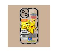 (iPhone XS Max -B) Custodia morbida e trasparente per iPhone in silicone antiurto, motivo Pika