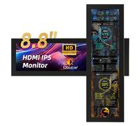 iPistBit iPitBit Mini Monitor 8,8 Pollici, 1920x480 Schermo Secondario, Schermo per Case PC per Raspberry Pi, Monitor Dati CPU GPU RAM AIDA64 PC
