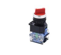 IPKAAAAD Emergency Stop Switch 1 22mm LA38-11X2 20X3 2/3 Position Rotary Switch 4 Screws 10A400V self-Locking/self-resetting Power Rotary Switch(2P-Reset-RED-D)