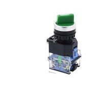 IPKAAAAD Emergency Stop Switch 1 22mm LA38-11X2 20X3 2/3 Position Rotary Switch 4 Screws 10A400V self-Locking/self-resetting Power Rotary Switch(2P-Reset-Green-D)