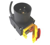 IPKAAAAD Emergency Stop Switch HCK3T 2 in 1 Combination Waterproof Industrial Emergency Stop Electromagnetic Pushbutton Switches 2P + E KOA7 DZ08-1