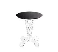iPLEX Arabesco Tavolino da caffè in PMMA 36x43cm Trasparente Piano Nero Made in Italy