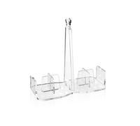 iPLEX Bon Ton Portabicchieri in PMMA 21x21cm Trasparente Paglia di Vienna Made i