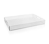 iPLEX Bon Ton Vassoio Grande in PMMA 32x45cm Paglia di Vienna Trasparente Made i
