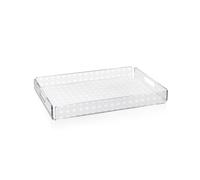 iPLEX Bon Ton Vassoio Piccolo in PMMA 23x33cm Trasparente Paglia di Vienna Made