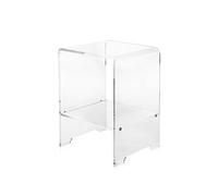 Iplex Design Accanto Tavolino/Sgabello Multiuso, Plexiglass/PMMA, Trasparente