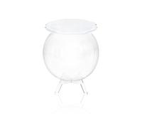 Iplex Design Bollino Tavolino/Comodino Contenitore, Plexiglass/PMMA, Bianco/Trasparente