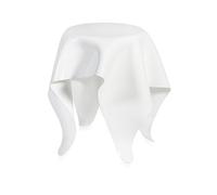 Iplex Design Drappeggi d'Autore Tavolino in Plexiglass Trasparente, Bianco