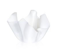 Vaso, Centrotavola, Forma Iconica in Plexiglass BIG Linea Drappeggi D'AUTORE , 45x45x h 29 cm - 0,5 kg Colore Bianco bianco