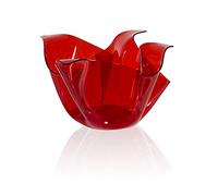 Iplex Design Drappeggi d'Autore Vaso, Plexiglass/PMMA, Rosso Trasparente