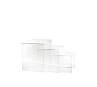 Iplex Design Trix Tavolini 3 Altezze in Plexiglass Trasparente