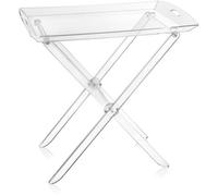 iPLEX - Pliè Tavolino con ripiano Vassoio in plexiglass Trasparente richiudibile Dim. 73x71x47 cm Made in Italy - Arredamento c