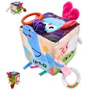 IPLO® Cubo attività Sensoriale per Neonati +0 Mesi, Giocattolo Educativo Montessori XL, Sviluppo Motorio e Cognitivo, Regalo per Bambini 0-3 Anni, Giocattolo Interattivo con Suoni, Colori e Texture