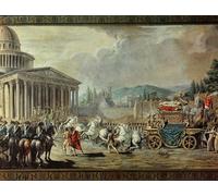 IPLUPJDY Arte Della Parete su Tela la traslazione delle spoglie mortali di Voltaire al Pantheon di Parigi il 9 luglio di Louis Jean François Lagrenée per Decorazioni per la Casa 60x90cm