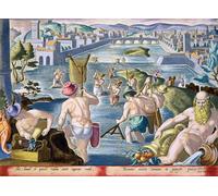 IPLUPJDY Artistico Poster Mural Dipinto Vintage Quadri A caccia di anatre di Jan Van Der Straet per la Decorazione Della Parete 60x90cm