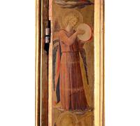 IPLUPJDY Artistico Poster Mural Dipinto Vintage Quadri Angelo che suona il tamburello Particolare dei Linaiuoli del Beato Angelico per la Decorazione Della Parete 60x90cm