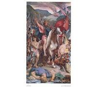 IPLUPJDY Artistico Poster Mural Dipinto Vintage Quadri Attila in marcia verso Parigi di Jules Elie Delaunay per la Decorazione Della Parete 60x90cm