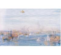IPLUPJDY Artistico Poster Mural Dipinto Vintage Quadri Bombarding the Narrows March From Cassells History of the British People di William Lionel Wyllie per la Decorazione Della Parete 60x90cm