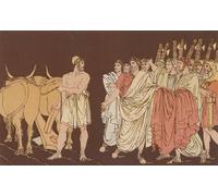 IPLUPJDY Artistico Poster Mural Dipinto Vintage Quadri Cincinnato sarà il dittatore di Bartolomeo Pinelli per la Decorazione Della Parete 60x90cm