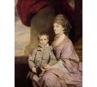 IPLUPJDY Artistico Poster Mural Dipinto Vintage Quadri Elizabeth Herbert contessa di Pembroke e suo figlio George Lord Herbert di Joshua Reynolds per la Decorazione Della Parete 60x90cm