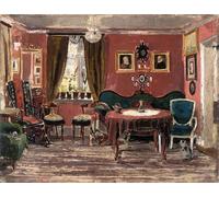 IPLUPJDY Artistico Poster Mural Dipinto Vintage Quadri il soggiorno delle signorine Munch in The Willow Strait di Edvard Munch per la Decorazione Della Parete 60x90cm