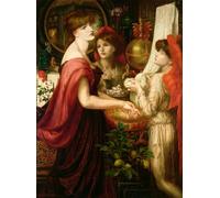 IPLUPJDY Artistico Poster Mural Dipinto Vintage Quadri la Bella Mano di Dante Gabriel Charles Rossetti per la Decorazione Della Parete 60x90cm