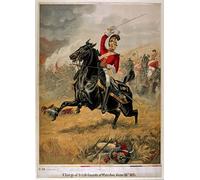 IPLUPJDY Artistico Poster Mural Dipinto Vintage Quadri la carica delle guardie della vita di St a Waterloo di Henry A. Payne per la Decorazione Della Parete 60x90cm
