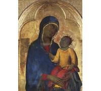 IPLUPJDY Artistico Poster Mural Dipinto Vintage Quadri Lady col Bambino Particolare della Pala di San Domenico di Simone Maritini per la Decorazione Della Parete 60x90cm