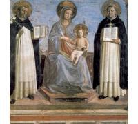 IPLUPJDY Artistico Poster Mural Dipinto Vintage Quadri Lady con Bambino e Sant'Antonio da Padova e Sant'Aquino del Beato Angelico per la Decorazione Della Parete 60x90cm