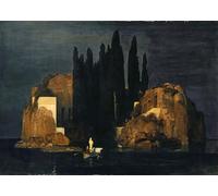IPLUPJDY Artistico Poster Mural Dipinto Vintage Quadri l'isola dei morti di Arnold Böcklin per la Decorazione Della Parete 60x90cm