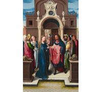 IPLUPJDY Artistico Poster Mural Dipinto Vintage Quadri lo Sposalizio della Vergine di Bernard Van Orley per la Decorazione Della Parete 60x90cm