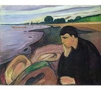 IPLUPJDY Artistico Poster Mural Dipinto Vintage Quadri Malinconia di Edvard Munch per la Decorazione Della Parete 60x90cm