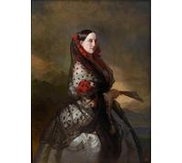 IPLUPJDY Artistico Poster Mural Dipinto Vintage Quadri Marie Nikolaievna De Russie Granduchessa Maria Nikolaevna di Russia di Xaver Winterhalter per la Decorazione Della Parete 60x90cm