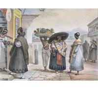 IPLUPJDY Artistico Poster Mural Dipinto Vintage Quadri Negre libere che si guadagnano da vivere con il loro lavoro di Jean Baptiste Debret per la Decorazione Della Parete 60x90cm