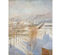 IPLUPJDY Artistico Poster Mural Dipinto Vintage Quadri Parigi nella neve di Albert Edelfelt per la Decorazione Della Parete 60x90cm