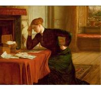 IPLUPJDY Artistico Poster Mural Dipinto Vintage Quadri Pensieri Lontani Di Charles West Cope per la Decorazione Della Parete 60x90cm