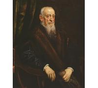 IPLUPJDY Artistico Poster Mural Dipinto Vintage Quadri Portrait of an Elderly Gentleman by Jacopo Robusti Tintoretto per la Decorazione Della Parete 60x90cm