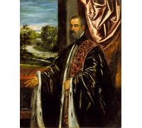 IPLUPJDY Artistico Poster Mural Dipinto Vintage Quadri Portrait of Marino Grimani by Jacopo Robusti Tintoretto per la Decorazione Della Parete 60x90cm