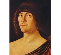IPLUPJDY Artistico Poster Mural Dipinto Vintage Quadri Ritratto di un uomo detto il poeta di Antonello Da Messina per la Decorazione Della Parete 60x90cm