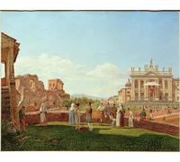 IPLUPJDY Artistico Poster Mural Dipinto Vintage Quadri Roma Roma di Jakob Alt per la Decorazione Della Parete 60x90cm