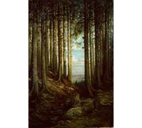 IPLUPJDY Artistico Poster Mural Dipinto Vintage Quadri Scena alpina di Gustave Dore per la Decorazione Della Parete 60x90cm