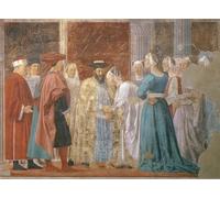 IPLUPJDY Artistico Poster Mural Dipinto Vintage Quadri the Reception of the Queen of by Piero Della Francesca per la Decorazione Della Parete 60x90cm
