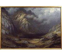 IPLUPJDY Artistico Poster Mural Dipinto Vintage Quadri un lago in Scozia dopo la tempesta di Gustave Dore per la Decorazione Della Parete 60x90cm