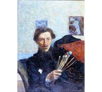IPLUPJDY Astratta Della Poster Stampe su Tela Murale Dipinto Autoritratto di Umberto Boccioni nella Pinacoteca Di Brera Milano di Umberto Boccioni per Decorazioni per la Casa 60x90cm