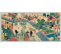 IPLUPJDY Astratta Della Poster Stampe su Tela Murale Dipinto Casa del Mercante Straniero di Utagawa Sadahide per Decorazioni per la Casa 60x90cm