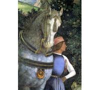 IPLUPJDY Astratta Della Poster Stampe su Tela Murale Dipinto Cavallo e sposo dalla Camera degli Sposi di Andrea Mantegna per Decorazioni per la Casa 60x90cm