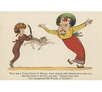 IPLUPJDY Astratta Della Poster Stampe su Tela Murale Dipinto C'era una giovane Smirne la cui nonna minacciò di bruciarla di Edward Leaars per Decorazioni per la Casa 60x90cm