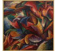 IPLUPJDY Astratta Della Poster Stampe su Tela Murale Dipinto Dinamismo di un corpo umano di Umberto Boccioni per Decorazioni per la Casa 60x90cm