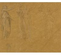 IPLUPJDY Astratta Della Poster Stampe su Tela Murale Dipinto Figure Studies for the Royal Academy Jubilee Discorso di Lord Frederick Leighton per Decorazioni per la Casa 60x90cm